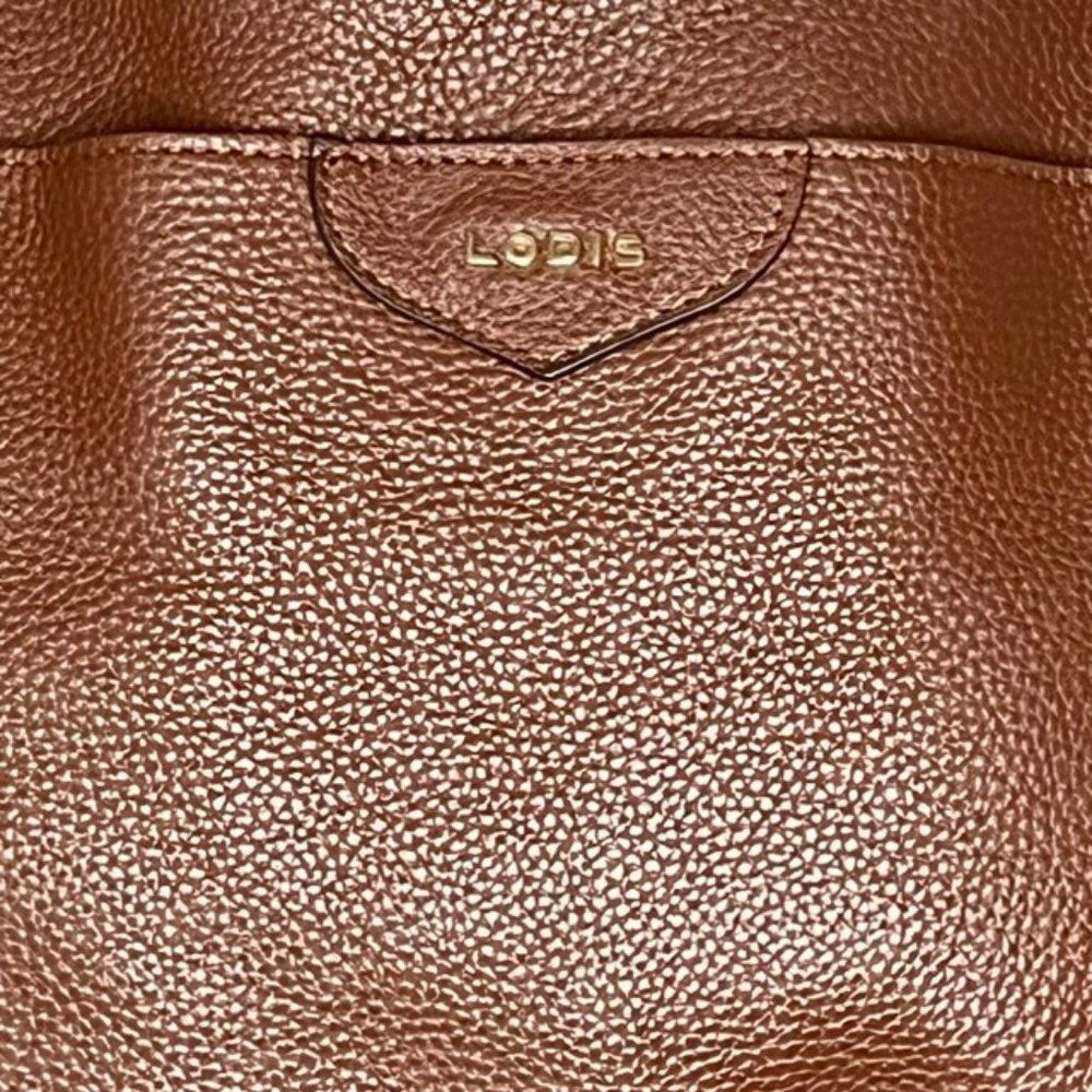 Lodis Kiera Pebble Leather Travel Tote Shoulder Bag - Golden Tan - Picture 3 of 14